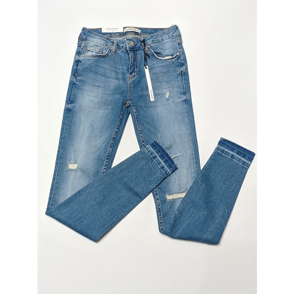Zara WOMAN Premium Denim Collection THE SKINNY Blue Jeans Size 4